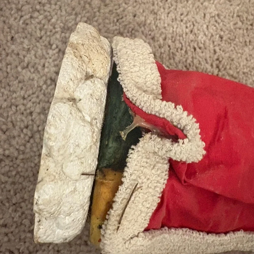 Vintage‎ Handcrafted Santa With Bells & Toy Bag 22
